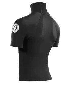 Two Bare Feet Adults Short Sleeve Rash Vest (Black) -Dive Master Shop mens short sleeve black 4