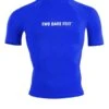 Two Bare Feet Adults Short Sleeve Rash Vest (Blue)