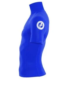 Two Bare Feet Adults Short Sleeve Rash Vest (Blue) -Dive Master Shop mens short sleeve blue 3