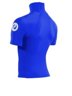 Two Bare Feet Adults Short Sleeve Rash Vest (Blue) -Dive Master Shop mens short sleeve blue 4