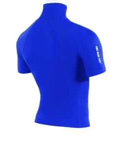 Two Bare Feet Adults Short Sleeve Rash Vest (Blue) -Dive Master Shop mens short sleeve blue 6
