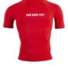 Two Bare Feet Adults Short Sleeve Rash Vest (Red) -Dive Master Shop mens short sleeve red 1