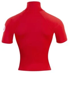 Two Bare Feet Adults Short Sleeve Rash Vest (Red) -Dive Master Shop mens short sleeve red 5