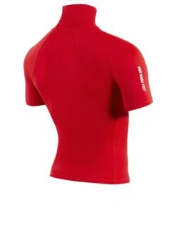 Two Bare Feet Adults Short Sleeve Rash Vest (Red) -Dive Master Shop mens short sleeve red 6
