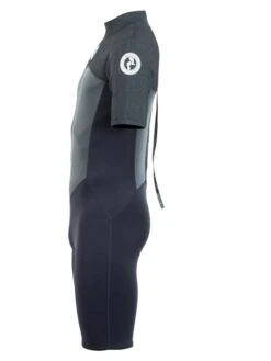 Two Bare Feet Thunderclap Pro 3/2mm Mens Shorty Wetsuit (Black/Dark Grey) -Dive Master Shop mens thunderclap pro shorty dark grey 3
