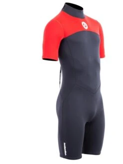 Two Bare Feet Thunderclap 2.5mm Mens Shorty Wetsuit (Red / Black) -Dive Master Shop mens thunderclap shorty red 8