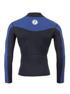 Two Bare Feet Mens Aspect Fleece Lined Zipless Thermal 2.5mm Superstretch Wetsuit Top & Shorts Set (Black/Blue) -Dive Master Shop mwo9tp u