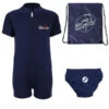 Deluxe Baby Swim Set - Classic Wetsuit + Swim Nappy + Bag (Blue) -Dive Master Shop navy2