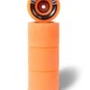 Sessions 78A Longboard Skateboard Wheels (70mm Orange) With Two Bare Feet Pro Series 7 Bearings