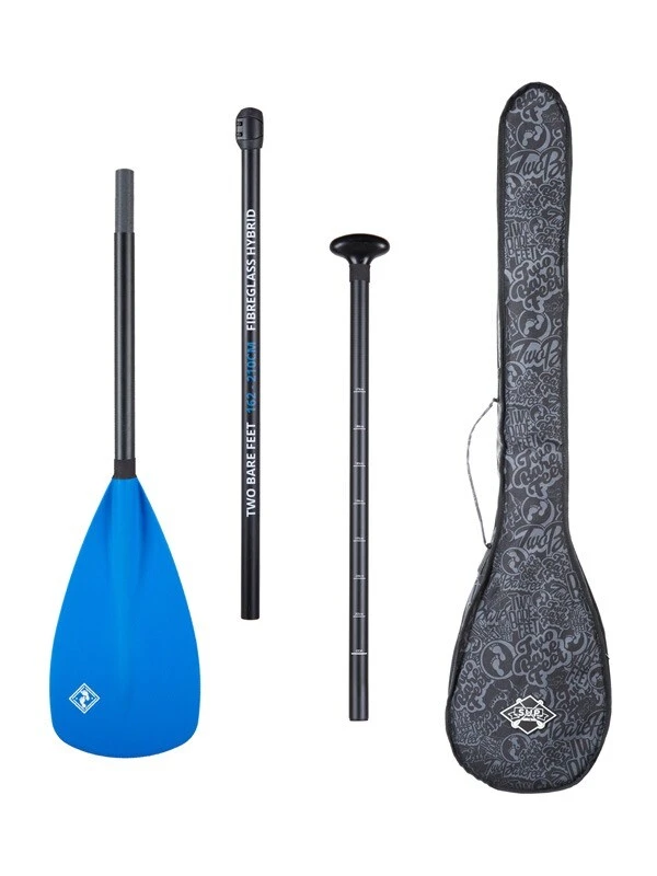 Two Bare Feet 3 Piece Fibreglass Hybrid SUP Paddle & Bag Package (Blue) 3 Two Bare Feet 3 Piece Fibreglass Hybrid SUP Paddle & Bag Package (Blue)
