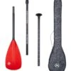 Two Bare Feet 3 Piece Fibreglass Hybrid SUP Paddle & Bag Package (Red) -Dive Master Shop paddle packs fibreglass 3pc red