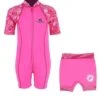 Essentials Baby Swim Kit - Patterned Lycra Arm Wetsuit + Nappy Shorts (Pink) 1 Essentials Baby Swim Kit - Patterned Lycra Arm Wetsuit + Nappy Shorts (Pink) -Dive Master Shop patterend lycra arm pink