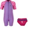 Essentials Baby Swim Kit - Patterned Lycra Arm Wetsuit + Swim Nappy (Lilac) -Dive Master Shop patterned lycra arm raspberry3