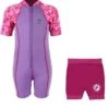Essentials Baby Swim Kit - Patterned Lycra Arm Wetsuit + Nappy Shorts (Lilac) -Dive Master Shop patterned lycra arm raspberry4