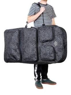 44" Quad Bodyboard Bag (Grey Classic Pattern) -Dive Master Shop quad bodyboard bag grey 4 2