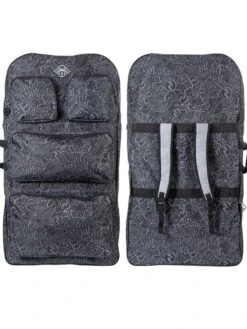 Two Bare Feet Classic Pattern Quad Bodyboard And Bag Bundle (Choice Of 33", 37", 41", 42", 44") -Dive Master Shop quad grey bag 1