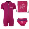Deluxe Baby Swim Kit - Classic Wetsuit + Swim Nappy + Bag (Raspberry) -Dive Master Shop raspberry2