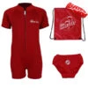 Premier Baby Swim Kit - Classic Wetsuit + Swim Nappy + Towel + Bag (Red) -Dive Master Shop red5