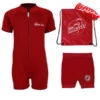 Premier Baby Swim Kit - Classic Wetsuit + Nappy Shorts + Towel + Bag (Red) -Dive Master Shop red6
