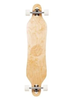 Two Bare Feet Santa Maria 42in Canadian Maple Longboard Skateboard Complete (White Wheels)