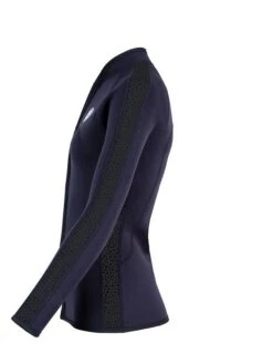 Two Bare Feet Womens Silicone Print Series Full Zip 2.5mm Wetsuit Jacket (Black) -Dive Master Shop silicone series jacket black 3