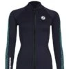 Two Bare Feet Womens Silicone Print Series Full Zip 2.5mm Wetsuit Jacket (Black/Mint) -Dive Master Shop silicone series jacket mint 1