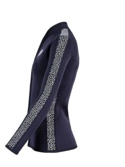 Two Bare Feet Womens Silicone Print Series Full Zip 2.5mm Wetsuit Jacket (Black/White) -Dive Master Shop silicone series jacket white 3