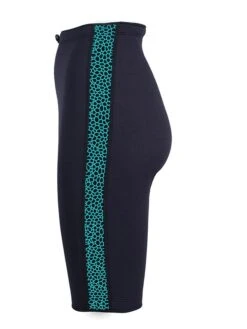 Two Bare Feet Womens Silicone Print Series 2.5mm Neoprene Wetsuit Shorts (Black/Mint) -Dive Master Shop silicone series mint 3 2