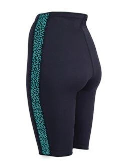 Two Bare Feet Womens Silicone Print Series 2.5mm Neoprene Wetsuit Shorts (Black/Mint) -Dive Master Shop silicone series mint 4 2