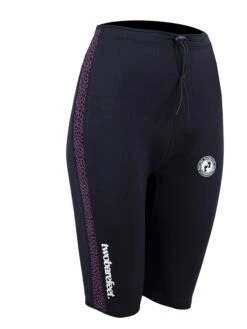 Two Bare Feet Womens Silicone Print Series 2.5mm Neoprene Wetsuit Shorts (Black/Raspberry) -Dive Master Shop silicone series raspberry 8 1