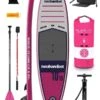 Two Bare Feet Sport Air (Allround XL) 10'10" X 33" X 6" Inflatable SUP Deluxe Fibreglass Hybrid Pack (Raspberry) -Dive Master Shop sport air 10 10 raspberry fibreglass pack 1