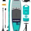 Two Bare Feet Sport Air (Allround XL) 10'10" X 33" X 6" Inflatable SUP Ultimate Pack (Teal) -Dive Master Shop sport air 10 10 teal ultimate pack
