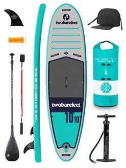 Two Bare Feet Sport Air (Allround XL) 10'10" X 33" X 6" Inflatable SUP Ultimate Pack (Teal)