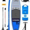Two Bare Feet Sport Air (Allround) 10'6" X 33" X 4.75" Inflatable SUP Ultimate Pack (Blue) -Dive Master Shop sport air 10 6 blue ultimate pack