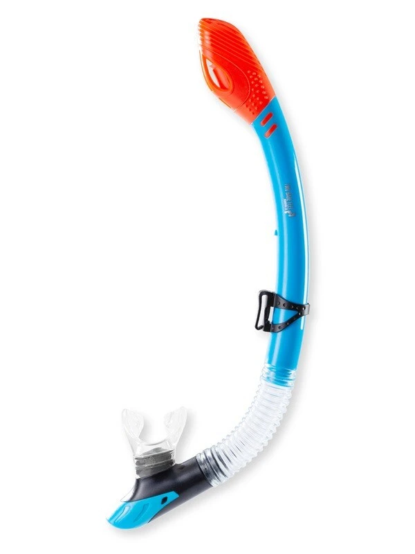 Two Bare Feet Dry Top Silicone Snorkel (Aqua) 3 Two Bare Feet Dry Top Silicone Snorkel (Aqua)