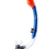 Two Bare Feet Dry Top Silicone Snorkel (Blue) -Dive Master Shop two bare feet dry top blue
