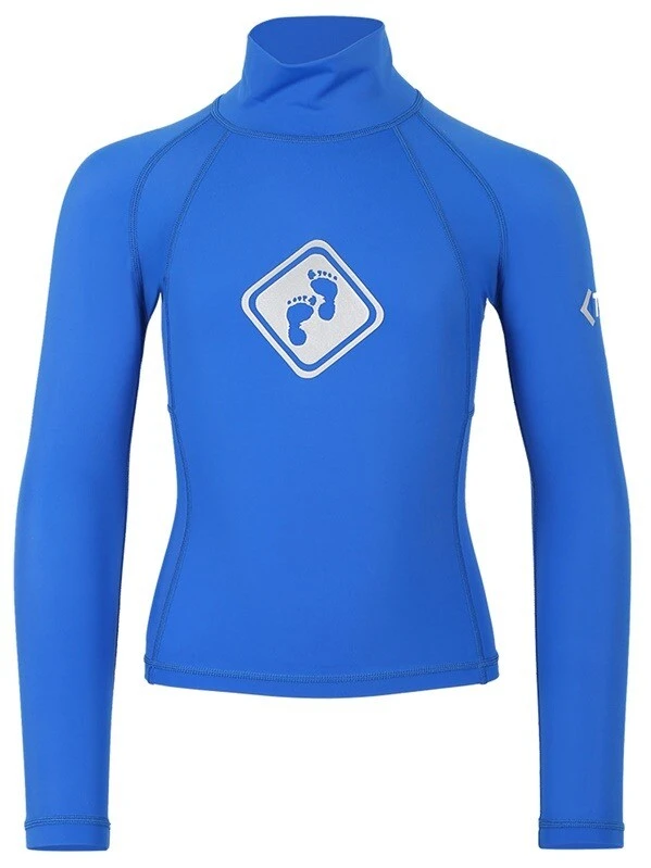 Two Bare Feet Junior "Diamond" Long Sleeve Rash Vest (Blue)