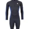 Two Bare Feet Perspective Half Zip 2.5mm Wetsuit Jacket & Shorts Set (Black/Blue) -Dive Master Shop u1y1bg 4