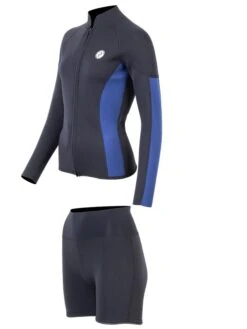 Two Bare Feet Unisex Perspective Full Zip 2.5mm Wetsuit Jacket & Hotpants Set (Black/Blue) 12 Two Bare Feet Unisex Perspective Full Zip 2.5mm Wetsuit Jacket & Hotpants Set (Black/Blue) -Dive Master Shop u3890t 4