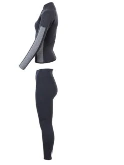 Two Bare Feet Unisex Perspective Half Zip 2.5mm Wetsuit Jacket & Pants Set (Black/Grey) -Dive Master Shop u7nm9k p