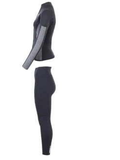 Two Bare Feet Unisex Perspective Full Zip 2.5mm Wetsuit Jacket & Pants Set (Black/Grey) -Dive Master Shop ub55jh t