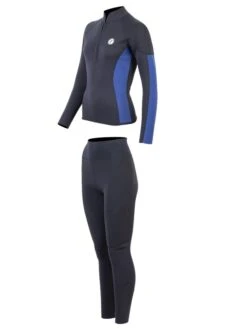 Two Bare Feet Unisex Perspective Half Zip 2.5mm Wetsuit Jacket & Pants Set (Black/Blue) 12 Two Bare Feet Unisex Perspective Half Zip 2.5mm Wetsuit Jacket & Pants Set (Black/Blue) -Dive Master Shop uhlqcb b 1