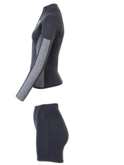 Two Bare Feet Unisex Perspective Full Zip 2.5mm Wetsuit Jacket & Hotpants Set (Black/Grey) 13 Two Bare Feet Unisex Perspective Full Zip 2.5mm Wetsuit Jacket & Hotpants Set (Black/Grey) -Dive Master Shop ujyl7a i
