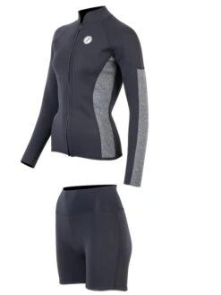 Two Bare Feet Unisex Perspective Full Zip 2.5mm Wetsuit Jacket & Hotpants Set (Black/Grey) 12 Two Bare Feet Unisex Perspective Full Zip 2.5mm Wetsuit Jacket & Hotpants Set (Black/Grey) -Dive Master Shop ujyl7a l