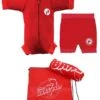 Premier Baby Swim Kit - Newborn Wetsuit + Nappy Shorts + Towel + Bag (Red) -Dive Master Shop ultimate nappy towel bag red 1