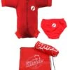 Premier Baby Swim Kit - Newborn Wetsuit + Swim Nappy + Towel + Bag (Red) -Dive Master Shop ultimate nappy towel bag red 1 3
