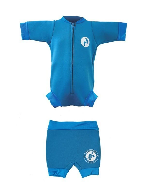 Essentials Baby Swim Kit - Newborn Wetsuit + Nappy Shorts (Aqua) 3 Essentials Baby Swim Kit - Newborn Wetsuit + Nappy Shorts (Aqua)