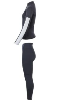 Two Bare Feet Unisex Perspective Half Zip 2.5mm Wetsuit Jacket & Pants Set (Black/Grey/Grey) -Dive Master Shop um2h6h m