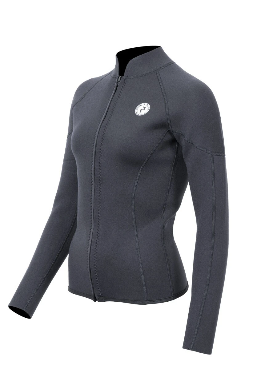 Two Bare Feet Unisex Perspective Full Zip 2.5mm Wetsuit Jacket (Black) 4 Two Bare Feet Unisex Perspective Full Zip 2.5mm Wetsuit Jacket (Black) - Image 2