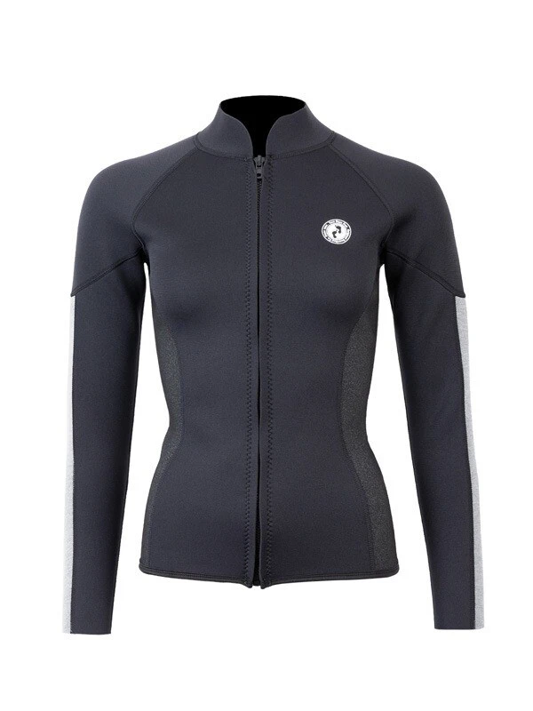 Two Bare Feet Unisex Perspective Full Zip 2.5mm Wetsuit Jacket (Black/Grey/Grey) 3 Two Bare Feet Unisex Perspective Full Zip 2.5mm Wetsuit Jacket (Black/Grey/Grey)